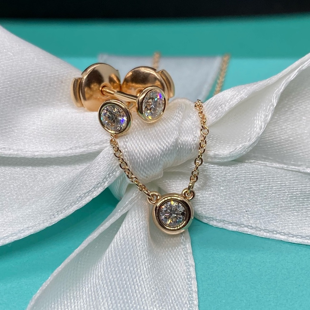 Tiffany & Co. Peretti diamonds by the yard set ROSE gold FLAWLESS